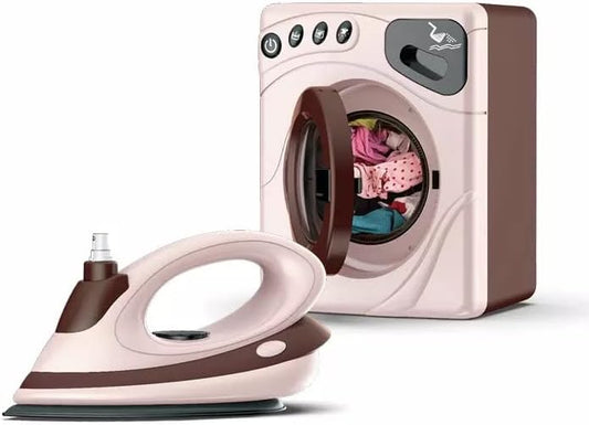 Pretend Play Washing Machine With Iron Mini Simulation Home Appliance Toy