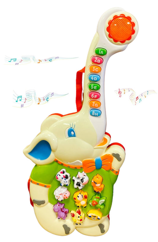 Acoustic Elephant Guitar Musical Instrument Toys Learning Developmental Electron Toy Baby