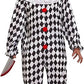 Scary Clown With Wig Halloween Fancy Dress Costume Medium