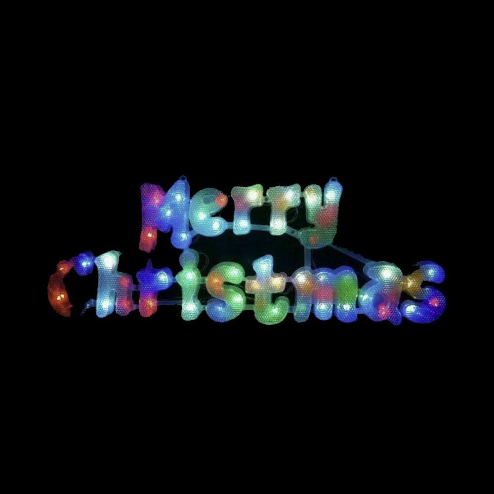 Super Bright LED Merry Christmas Rainbow Sign