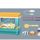 Children Fish Tank Toy with LIght and Music,Magnetic Fishing Toy Simulation Electric Fish Tank for Kids