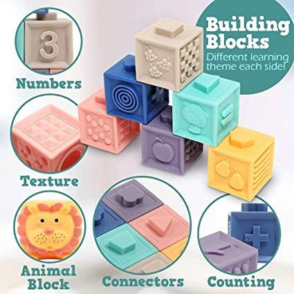 6 Super Soft Montessori Stacking Toys